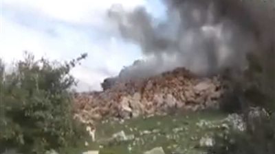 تفجير دبابة تركية في 