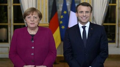 ماكرون وميركل يبحثان وقف إطلاق النار في سوريا مع بوتين