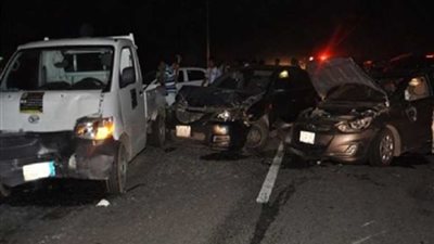 مصرع وإصابة١٠ أشخاص في حادث مروري بالمنيا