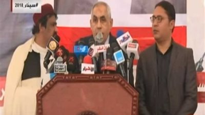 مؤتمر جماهيري بحضور عدد من القبائل لدعم السيسي بالرئاسة (فيديو)