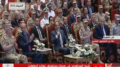 السيسي لشيخ المجاهدين: أهالي سيناء يتحملون فترة صعبة ولو معملناش كده هتروح مننا