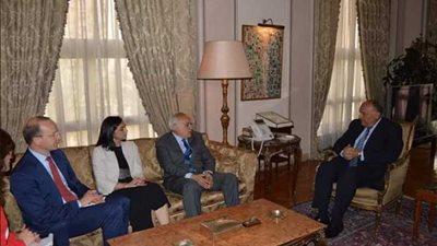 شكري يبحث مستجدات الأزمة الليبية مع غسان سلامة