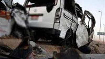 مصرع 4 أشخاص وإصابة سيدة في حادث سير بالفيوم