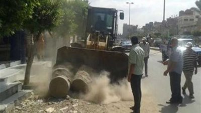 إزالة 25 حالة تعدٍ على حرم الطريق بالجيزة