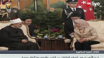 شيخ الأزهر: نحرص على توطيد علاقتنا مع سنغافورة (فيديو)