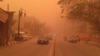 عاصفة ترابية تضرب محافظة أسيوط