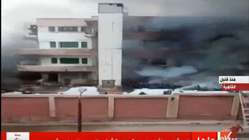 اللقطات الأولى لحريق