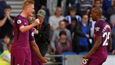 مانشستر سيتي يفوز على برايتون (3 - 1) في الدوري الإنجليزي