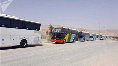 إخراج 71 حافلة تقل مسلحين من ريف حمص الشمالي