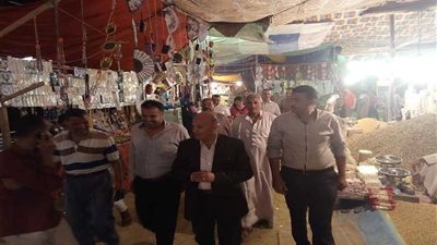 رئيس مركز سمالوط يتفقد احتفالات مولد العذراء بجبل الطير