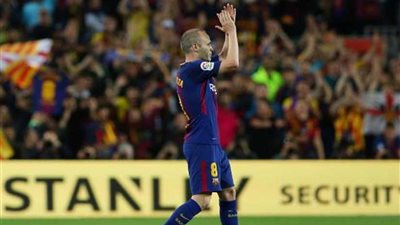 لوحة خاصة لإنييستا في مباراته الأخيرة بقميص برشلونة