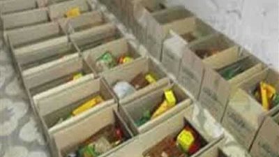 توزيع 2000 كرتونة سلع غذائية بالمنيا