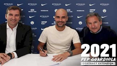 تجديد عقد جوارديولا حتى 2021 براتب سنوى 20 مليون إسترلينى