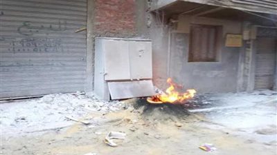 السيطرة على حريق كشك كهرباء بالمرج