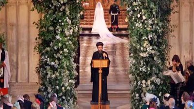 وزيرة الهجرة تهنئ ممثل الكنيسة المصرية لمشاركته بحفل الزفاف الملكي البريطاني