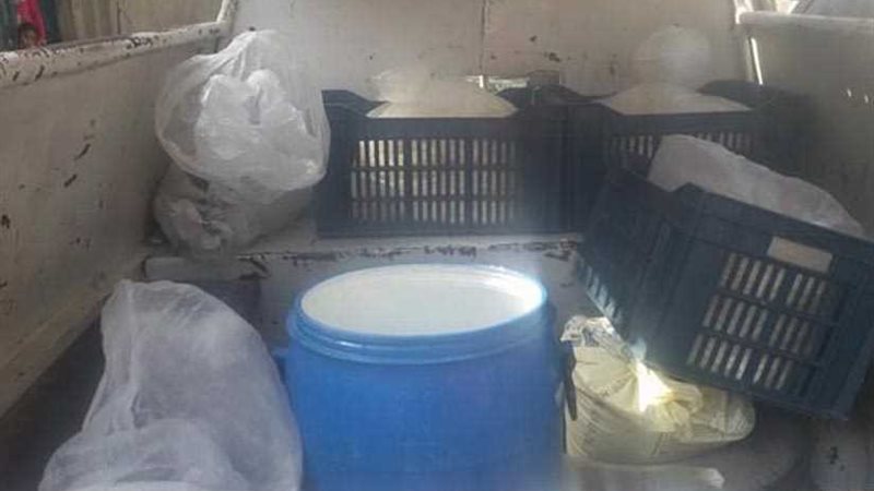 ضبط طن ألبان فاسدة