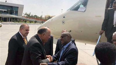 مباحثات بين سامح شكري ونظيره السوداني في مقر الخارجية