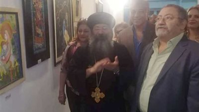 أساقفة وضيوف في معرض رحلة العائلة المقدسة بالمركز المصري للتعاون الثقافي بالزمالك