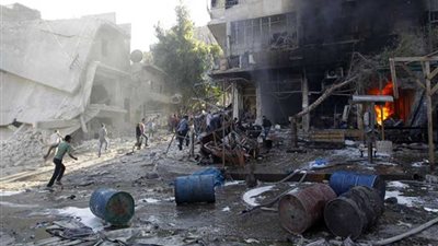 سلسلة انفجارات ضخمة في سوريا 