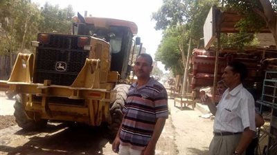 إزالة حالة تعدي وتمهيد شوارع قرية الدوير بمركز صدفا