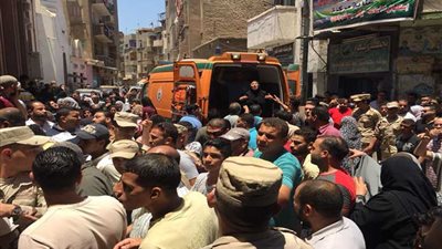 تشييع جثمان شهيد طلخا بالزغاريد