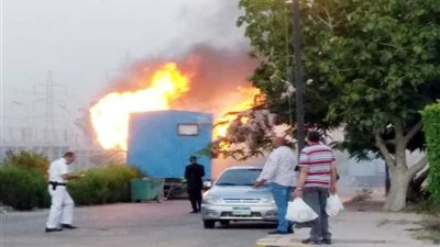 بالصور.. حريق محدود بالبوابة الرابعة في مدينة الإنتاج الإعلامي