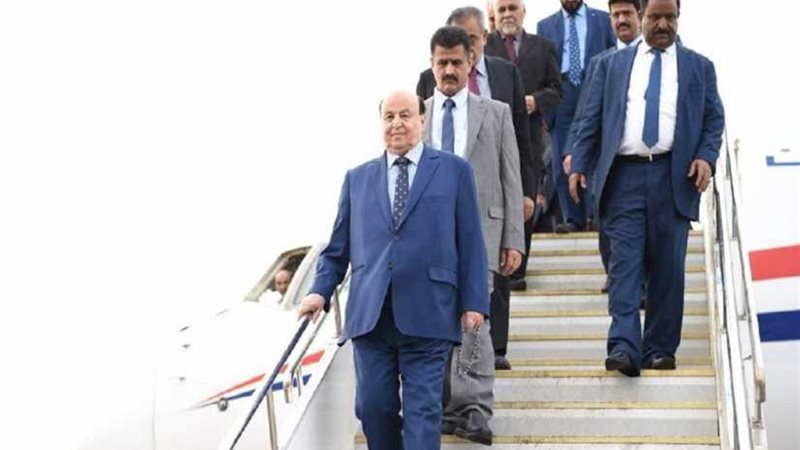 الرئيس اليمني يصل