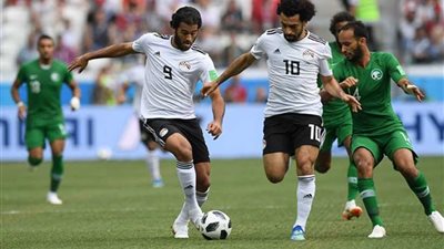 نصف ساعة تشهد تقدم الفراعنة بمباراة مصر والسعودية