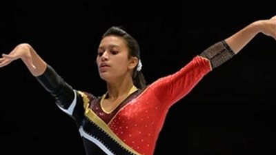 نانسي طمان تحصد ذهبية الجمباز بدورة 