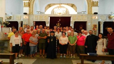 بالصور.. 31 سائحًا ألمانيًا على خطى العائلة المقدسة بدير المحرق