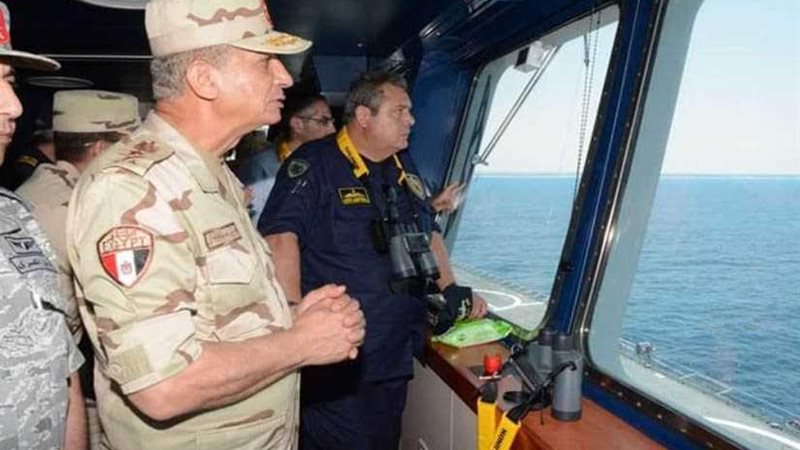 وزراء دفاع مصر وقبرص