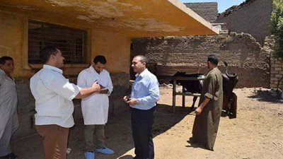 حملة لتحصين الماشية وتطهير الترع بأبو قرقاص