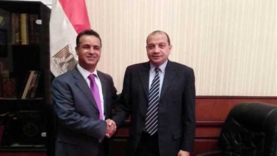 رئيس جامعة بنى سويف يلتقى المستشار الثقافي الليبي لزياده أعداد الوافدين