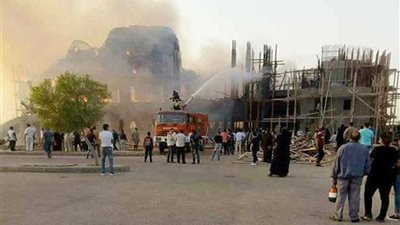 حريق هائل في المحطة العالمية لسكك الحديد وسط 