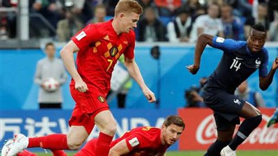 التعادل السلبي ينهي الشوط الأول بين منتخبي فرنسا وبلجيكا