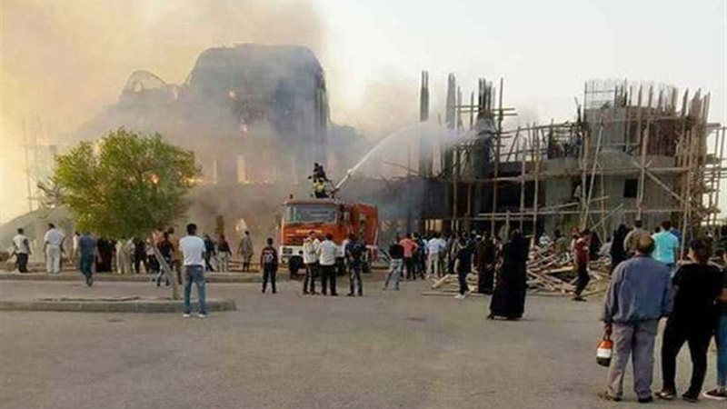 حريق هائل في المحطة