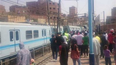 انقلاب عربة مترو بالمرج دون إصابات
