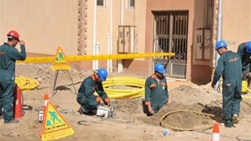 استكمال توصيل الغاز