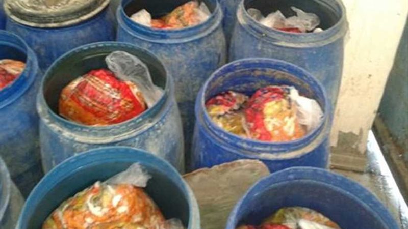 ضبط 70 طن شطة مفرومة