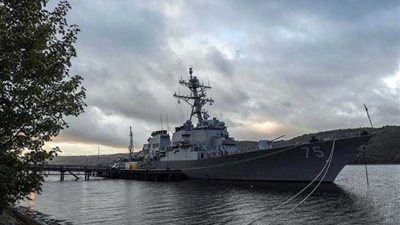البحرية الأمريكية تنشر صوراً لسفينة الصواريخ دونالد كوك بميناء حيفا بإسرائيل