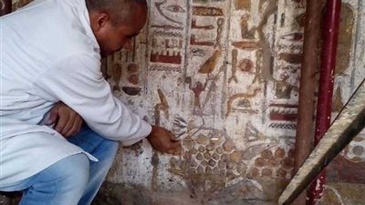 إنهاء أعمال الترميم الدقيق بمعبد الكرنك