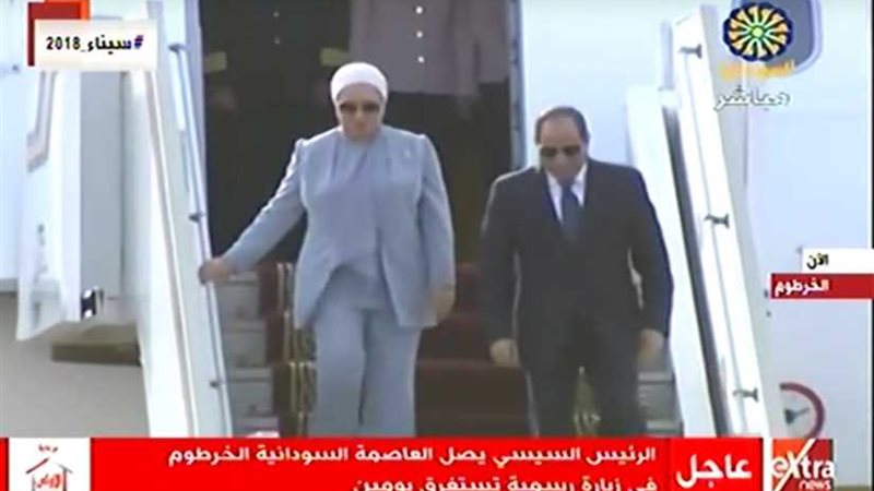 لحظة وصول السيسي