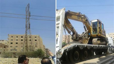 اصطدام حفار بالضغط العالي بحدائق الأهرام