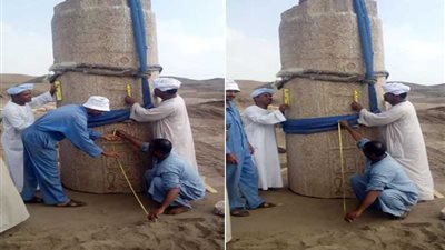 ترميم تمثال رمسيس الثاني بــ