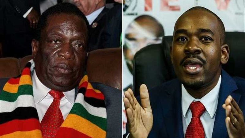 رئيس زيمبابوي ومنافسه