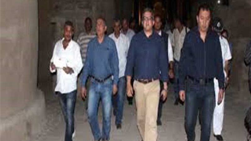 وزير الآثار يتفقد