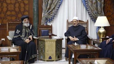 الإمام الأكبر خلال استقباله البابا للتهنئة بعيد الأضحى: المصريون قدموا نموذجًا عالميًّا للتعايش على أساس المواطنة