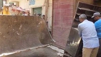 تنفيذ 180 ازالة ادارية خلال حملة لرفع الاشغالات ببنى مزار بالمنيا