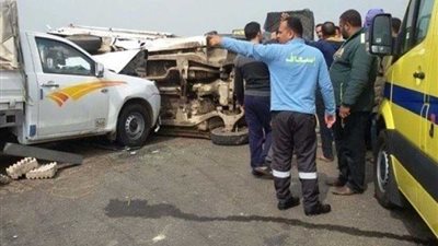 إصابة 14 في حادث بطريق القاهرة - العين السخنة