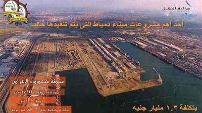 النقل: تحقيق 2.707 مليار جنيه إيرادا لميناء دمياط